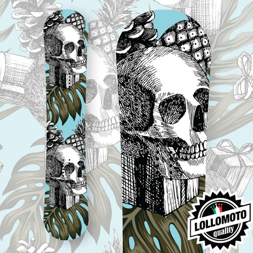 Adesivo tavola snowboard skull - adesivo,